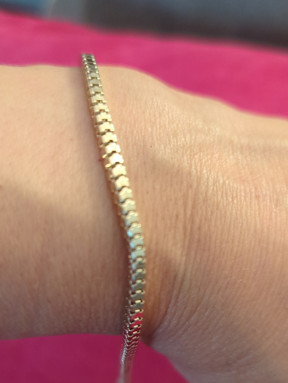 Gold Tennis Chain Bracelet - Women's Jewelry - Size 7 1/2
